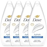 Dove Body Wash, Hydrate, Value-Size 4-Pack – Moisturizing Cleanser for Smooth, Soft Skin, 25.36 Oz Ea