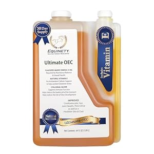 Ultimate OEC Horse Supplements – Hoof Supplements for Horses w/Omega 3, Flax Seed Oil, Horse Hoof Oil & Vitamin E for Horses – Vet-Approved Horse Joint Supplement, Coat Defense for Horses & Hoof Oil
