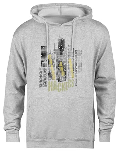 Pull à capuche gris graphique style pirates avec coupe unisexe moderne