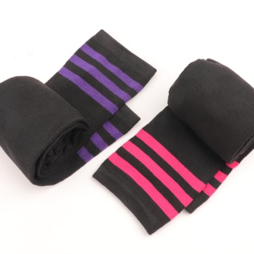 Image of DRESHOW Extra Long High Thigh Socks Striped Over Knee Thin Tights Long Stocking