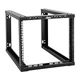 Tecmojo 9U Fixed Wall Mount Network Rack 15.8inch Depth Open Frame for Server Data/AV/IT/Communication/Computer Equipment/Patch Panel Heavy Duty