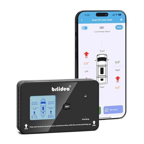 briidea Wireless RV Auto Leveling System, Smart Bluetooth App Control, 5 Custom Preset Modes, Dual...