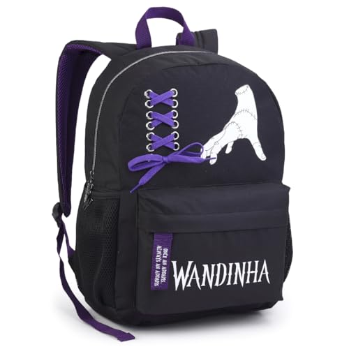 Mochila Vandinha Wandinha Menina Juvenil Costa Feminina (Mãozi)