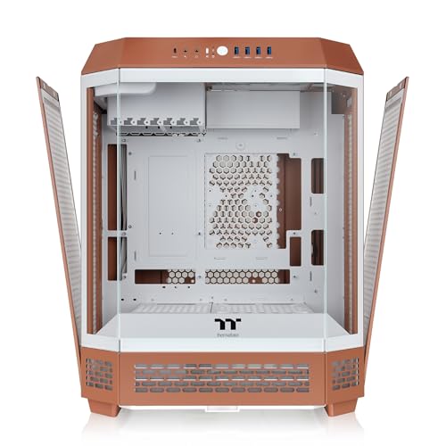 Image of Thermaltake Tower 600 Mid Tower; 2x140mm CT Fans Included; 420mm Radiator Support; 400mm GPU Clearance; Hidden Connector Support; Rotatable PCIe Slots; Mocha Mousse; CA-1Z1-00MUWN-00