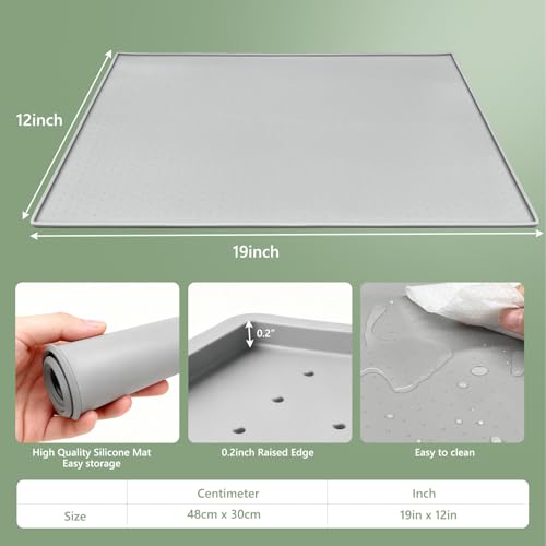 Tapete de silicona resistente al calor AKEfit gris miniatura 2