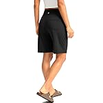 G Gradual Women's Bermuda Long Shorts with Pockets 9" High Waisted Knee Length Shorts for Women Walking Athletic Workout - Image 3