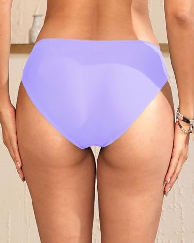 Image of Zmart Women's Full Coverage Bikini Bottom | Mid-rise bikini bottom with full rear coverage in 82% nylon and 18% spandex for comfortable swimming and beachwear