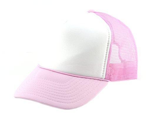 Image of NYFASHION101 Plain Mesh Trucker Hat - Breathable 6-Panel Daily Snapback Cap, Customizable Ideal for DIY Embroidery & Patches