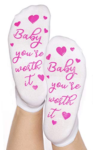 DonnaElite Labor & Delivery Inspirational Non Skid Push Maternity Socks
