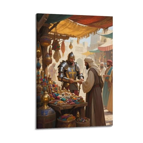 Poster catholique bazar oriental toile décorative pour chambre et bureau