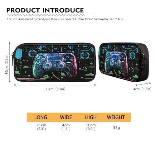 Image of Game Machine Cool Pencil Box Bag,Small Makeup Bag for Purse Preppy School Supplies,Bible Pencil Case,Bible Pencil Pouch for Boy Black