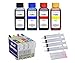 Produktbild 4 wiederbefüllbare Tintenpatronen kompatibel mit Epson T1281 T1282 T1283 T1284 + 400 ml Nachfülltinte für Stylus S22 SX125 SX130 SX230 SX235 SX420 SX425 SX430 SX435 SX438 SX440 SX445