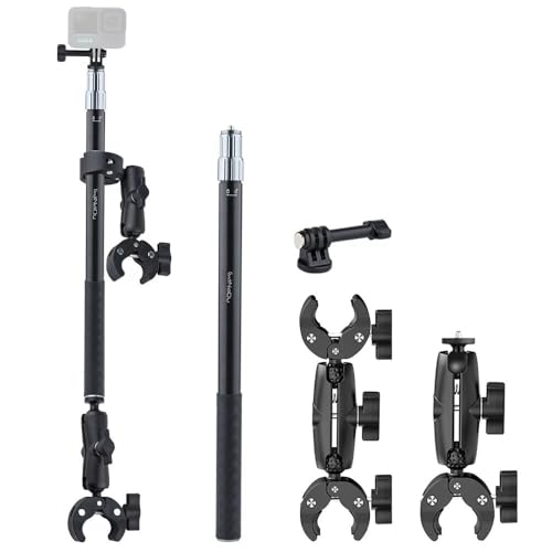 360 Camera Motorcycle Mount Kit - Telescopic Selfie Stick 17-43"