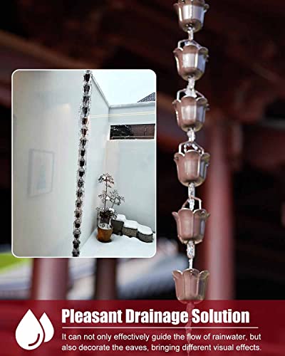 Chaîne de pluie japonaise en aluminium pour une décoration élégante du porche - 3