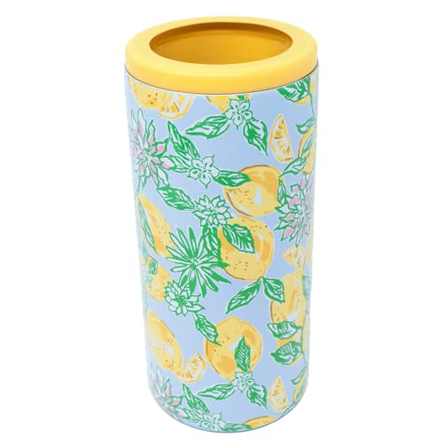 Lilly Pulitzer Insulated Skinny Can Holder, Make Lemonade