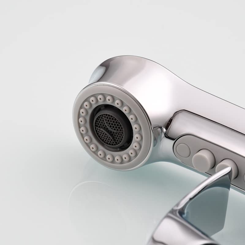Robinet de lavabo extractible blanc pour simplifier la routine beauté