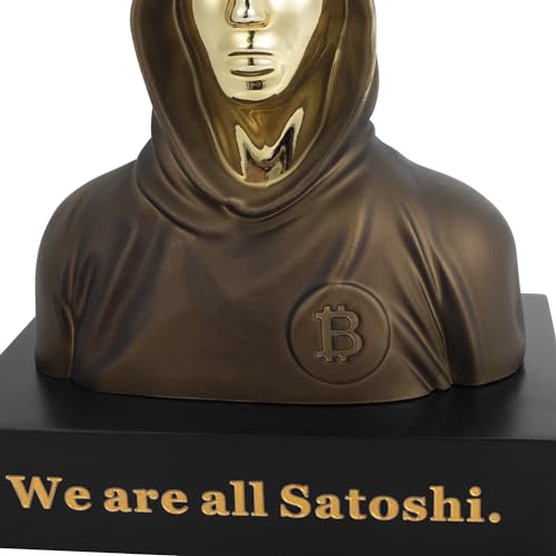Handmade 4" BTC Satoshi Nakamoto Sculpture Figure Resin Bitcoin Statue Bronze Finish Desk Ornaments for Bitcoiners - Image 6