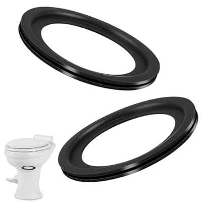 FlyCoco 2 Pack RV Toilet Seal, RV Toilet Flush Seal Gasket Replacement for Dometic 300 310 320, Replace Part 385311658, Solve The Leakage Problem