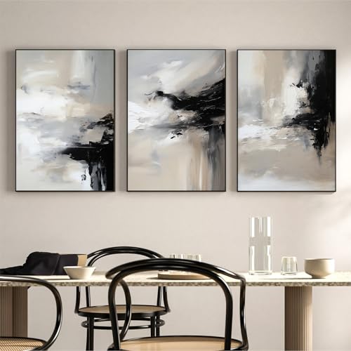 ANTIANLIDO Abstract Wall Art, Neutral Canvas Prints for Living Room,