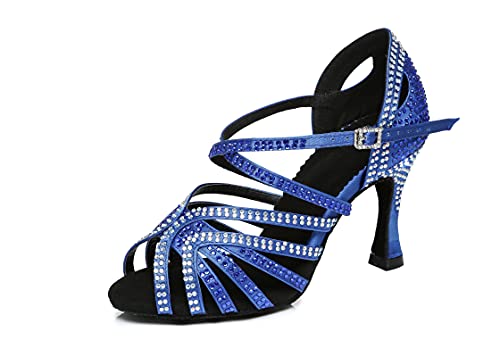Chaussures de danse latine L450 femme bleu pour vos soirées salsa