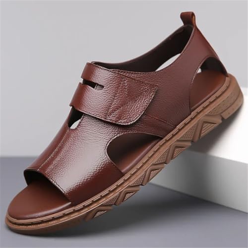 Men’S Breathable Casual Genuine Cow Leather Outdoor Shoes Pointed Toe Flat Designer Leisure Style Sandals3