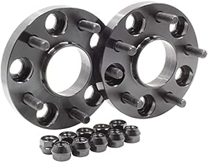 Wheel Accessories Parts Set of 2 Hub Centric Wheel Spacers Adapters 5x4.50 to 5x4.50 (5x114.3 to 5x114.3) with 60.10 Center Bore 20mm Thickness 1/2x20 Thread