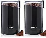 alte elektrische kaffeemühle von krups Edelstahl Klingen, die Bohnen mahlen können aber auch Gewürze, Kräuter, Nüsse, Getreide und mehr; Deckel aktiviert Sicherheitsschalter für einfache Nutzung – 2 Jahre Garantie
