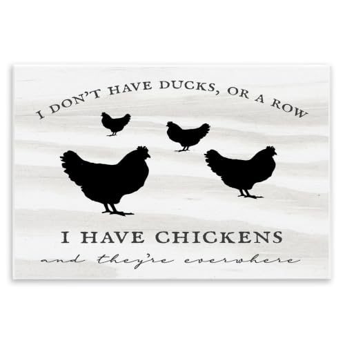 Farmhouse Chicken Humor, 10 x 15 Inch Mounted Print on Wall Plaque