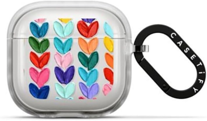 CASETiFY Impact Airpods (4th Gen) Case with Ring - Wild Squill Flowers - Frost