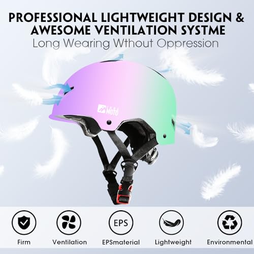 Image of Skateboard Helmet for Adults - Adjustable Certified Safety Adults Helmet for Skateboarding Bike Bicycle Scooter Cycling Skate Skating Multisport Helmets for Women Men Boys Girls Kids Youth