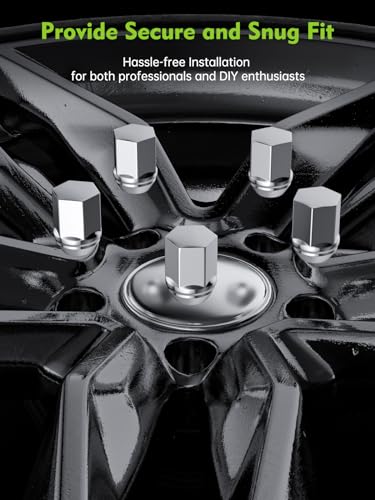 Image of AUTOPTIM M14x1.5 OEM Lug Nuts - Replacement for 2012-2022 Ram 1500, 1999-2022 Chevy Silverado 1500, 2012-2022 Suburban, 1999-2022 GMC Sierra 1500, Chrome 24PCS 7 /8 inch Hex Closed End Soild Wheel Lug Nut