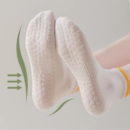 4 Pairs Pilates Grip Socks Non Slip Socks,Yoga Socks for Women,Athletic Socks for Pilates,Workout,Hospital3
