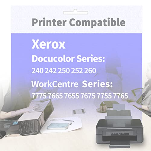 Workplus High Yield 34,000 Pages Toner Cartridge Compatible For Docucolor 240 242 250 252 260 Workcentre 7655 7665 7675 Cyan 006R01222 #TOP1