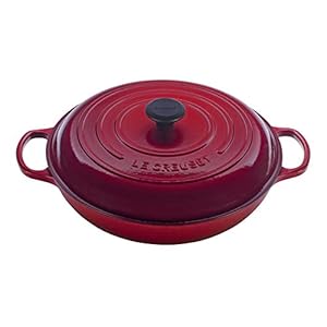 Le Creuset Enameled Cast Iron Signature Braiser, 3.5 qt., Cerise