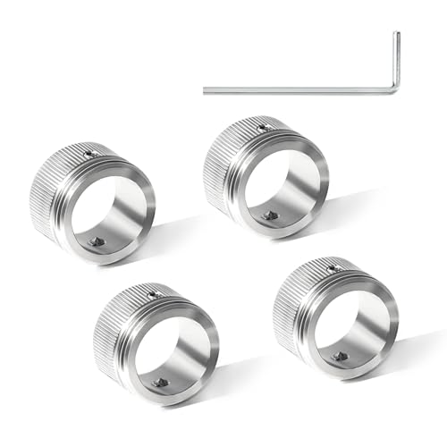 Folzirt 4pcs Heizkörperthermostat Adapter aus 304 Edelstahl, M30x1.5 Heizungsthermostat Adapter für Ra, Rav, Ravl-ventil, Innendurchmesser 22mm Heizungsventil Adapter mit Sechskantschlüssel
