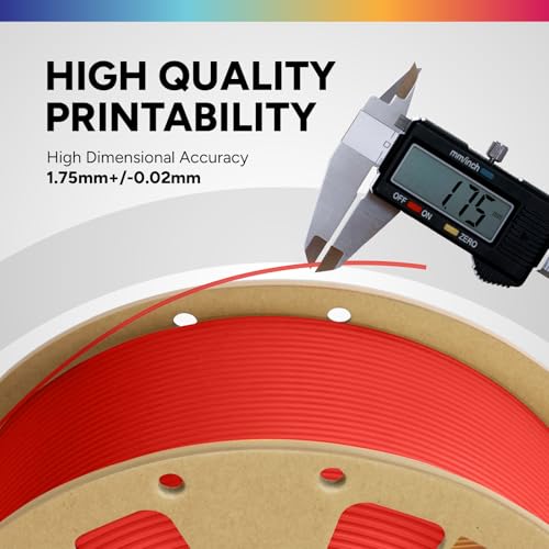 Image of OVERTURE PLA Plus (PLA+) Filament 1.75 mm PLA Professional Toughness Improved PLA Roll, Cardboard Spool, Premium PLA 1 kg, Dimensional Accuracy 99% Probability + /- 0.03 mm (GM 6Colours)