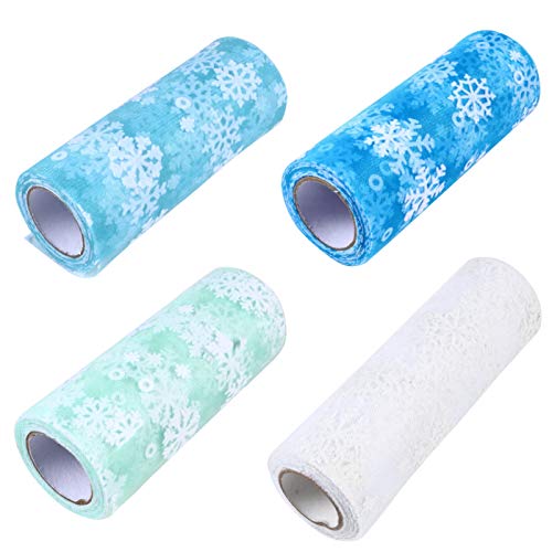 Rouleau de tulle en maille imprimé flocon de neige PLAFOPE fête
