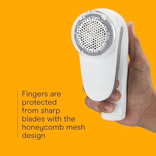 Conair Fabric Shaver and Lint Remover, Rechargeable Portable Clothes Shaver with 3 Settings, Fuzz Remover for Sweaters, Clothing, and Furniture, Large 2-Inch Shaving Head, White - Image 6