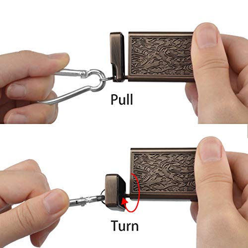 Linkidea 2 Pack Metal Ashtray with Lid, Small Outdoor Portable Cigarettes Cigars Ashtray for Travelling Camping, Picnic - Image 3