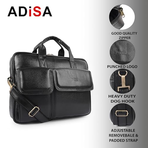 Image of ADISA Laptop Messenger Office Bag Briefcase for Work for Men (LB6055)