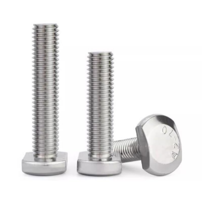 10/20/50 sztuk M5 M6 M8 M10 M12 304 śruba w kształcie litery T ze stali nierdzewnej GB37 z rowkiem dociskowa(40mm,M8-20pcs)