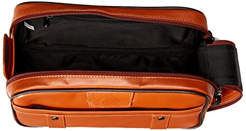 Dopp Men's Veneto Soft Sided Multi-Zip Travel Kit-Leather, Tan #TOP4