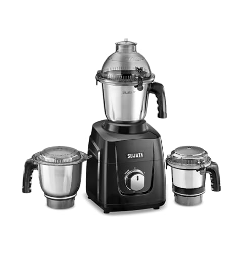 Sujata MG02 Mixer Grinder|1000 Watts Double Ball Bearing Motor|25000 RPM|Non-Stop 90 Mins...