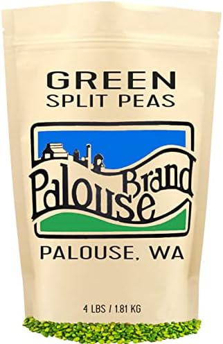 Split Peas | Green | 4 LBS | Family Farmed in Washington State | Non-GMO Project Verified | Non-Irradiated | Kosher Parve | Field Traced | Resealable Kraft Bag | High in Protein