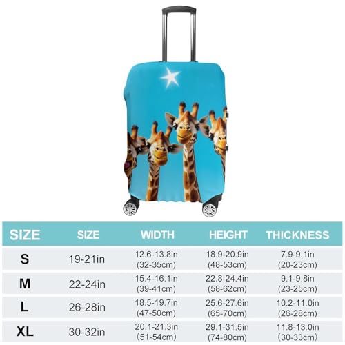 Luggage Cover Elastic Washable Stretch Suitcase Protector Giraffe Selfie (5) Anti-Scratch Travel Suitcase Cover2