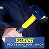 ESTWING Sure Strike Drilling/Crack Hammer - 3-Pound USA Made Sledge with Fiberglass Handle & No-Slip Cushion Grip - MRF3LB