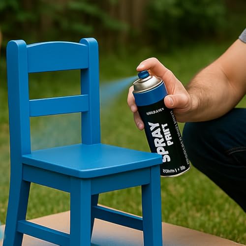 Sprayfarben-Set 6 Farben je 200 ml. Schnelltrocknende Sprühfarben für Holz, Stein, Wand, Metall, Glas. Ideal für Reparaturen, Graffiti usw. Glänzend, Spraydose, Hochglanz, Sprühlack