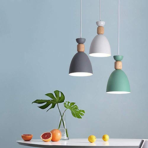 Lustre minimaliste gris suspendu idéal pour illuminer un bureau ou une chambre