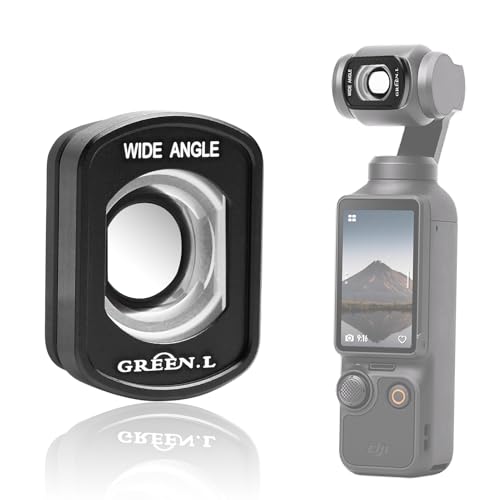 GREEN.L Magnetic Wide Angle Lens for DJI Osmo Pocket 3, 0.75X 108° FOV, Multi-Coated Aspherical HD Optical Glass, Fits Original Case