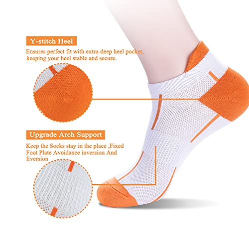 Image of ATBITER Ankle Socks Womens and Men Thin Athletic Running Low Cut No Show Socks With Heel Tab 6-12 Pairs | White Short Summer Athletic Running Yoga Pilates Workout Sneaker Socks Lightweight Non Slip Size 7-9 9-11